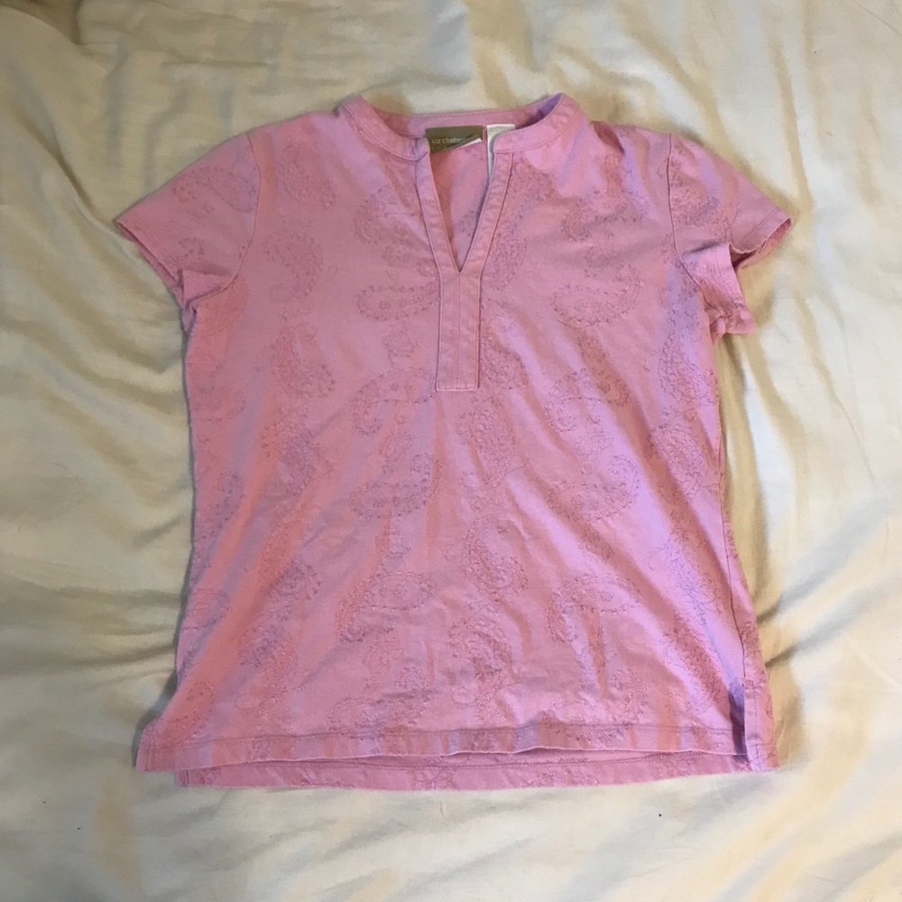 vintage liz claiborne lilac paisley top